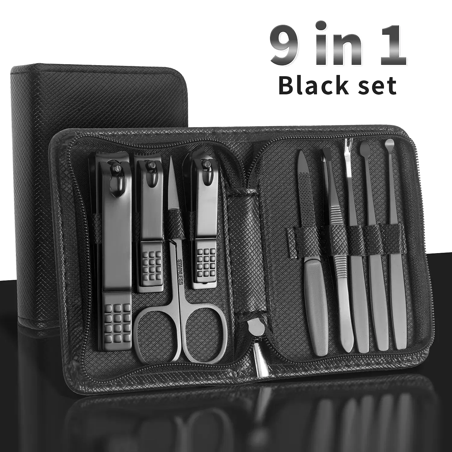 Color: WHITE - 9/40 pcs Full Function Manicure Set, Stainless SteelNail Clippers Pedicure Kit, Toenail Clippers Kit