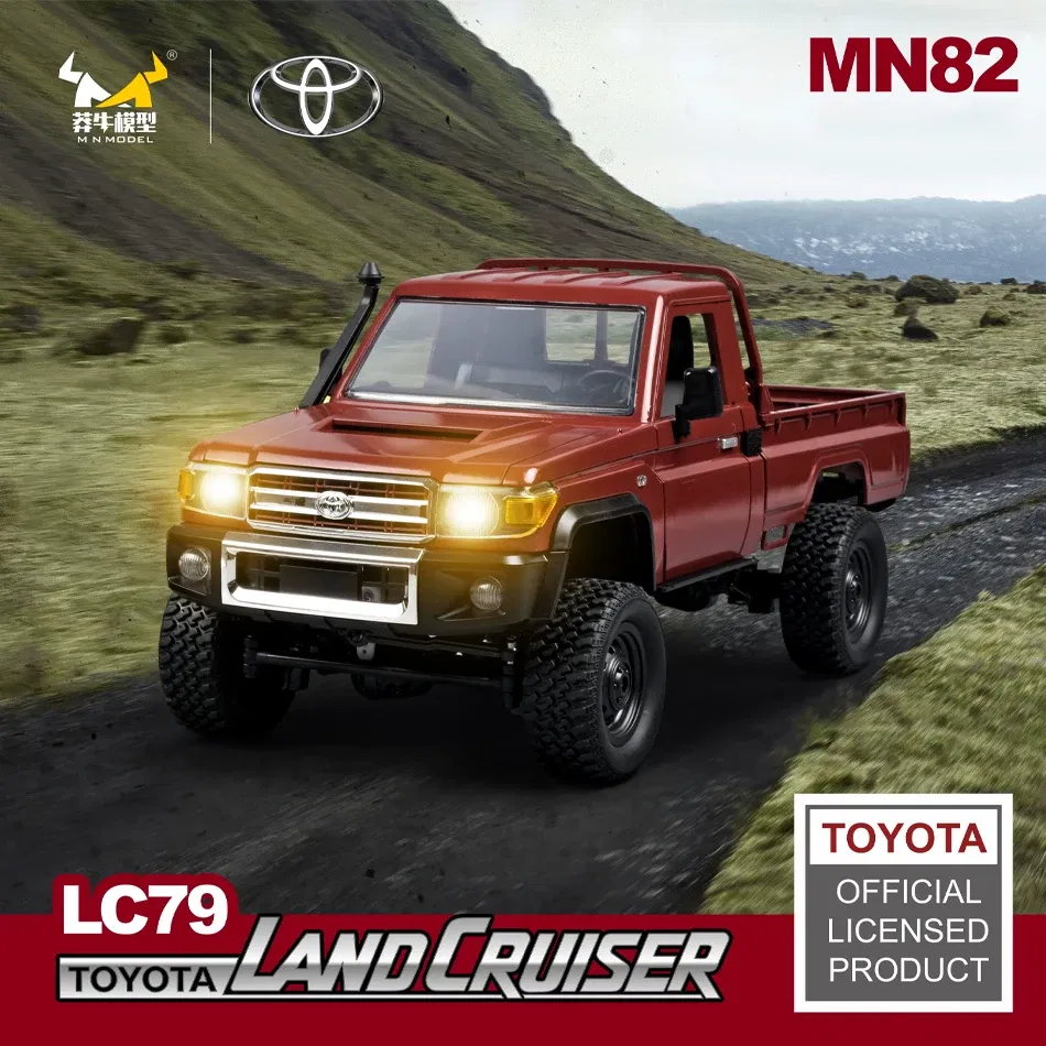 Color: Pinkish Grey - MN MODEL 1/12 4X4 Remote Control Diving Off-road Car Retro LC79 Truck Climbing All Terrain Vehicle Rock Crawler Toy for Adult
