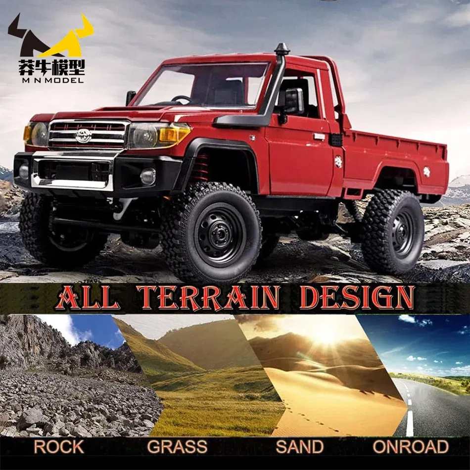 Color: Pinkish Grey - MN MODEL 1/12 4X4 Remote Control Diving Off-road Car Retro LC79 Truck Climbing All Terrain Vehicle Rock Crawler Toy for Adult