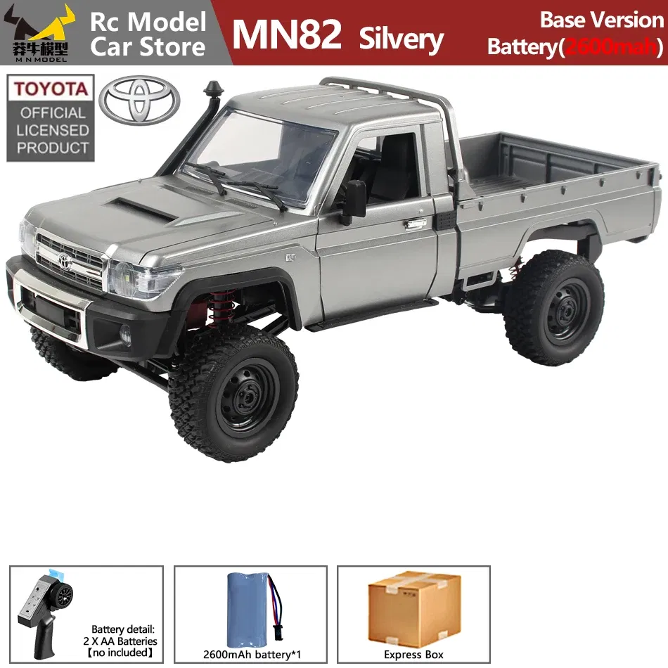 Color: Pinkish Grey - MN MODEL 1/12 4X4 Remote Control Diving Off-road Car Retro LC79 Truck Climbing All Terrain Vehicle Rock Crawler Toy for Adult