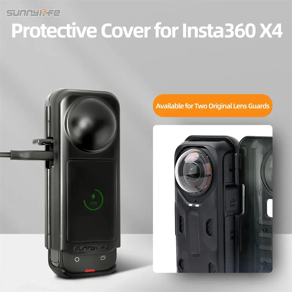 Insta360 X4 Protective Case Integrated Lens Screen Camera Cover Protector Screen Protective Case Accessories for Insta360 X4