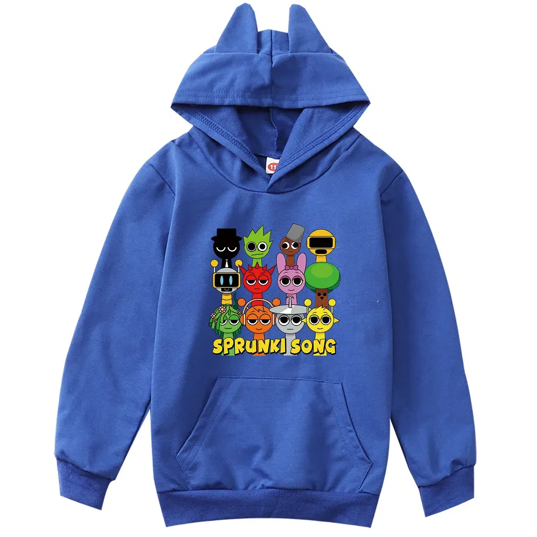 Color: Brown, Kid Size: 4T - Sprunki Hoodie Kids Game Incredibox Clothes Baby Girls Cartoon Hooded Sweatshirt Teen Boys Spring Fall Sweater Children Clothing