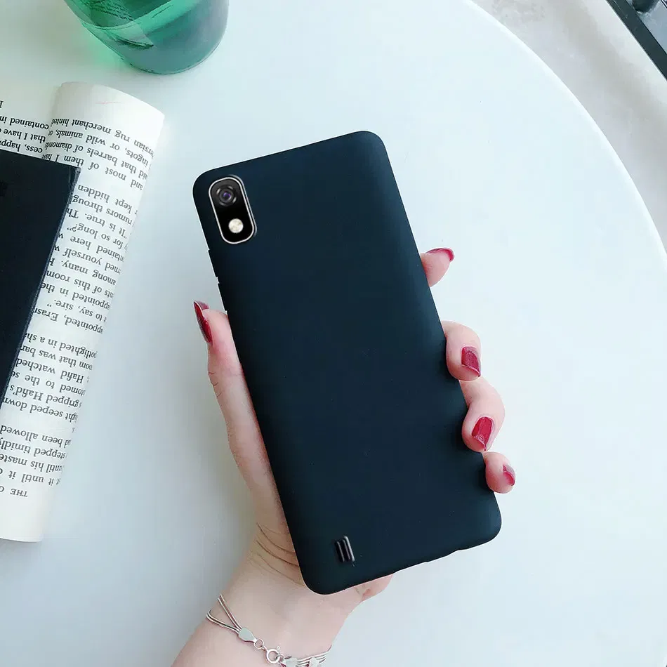 Color: Red, Material: Acrylic - Candy color Phone Case For Samsung galaxy A10 A20 A20E A30 A40 A50 A70 S A01 A11 A21 A31 A41 A51 A71 4G Silicone TPU Back Cover