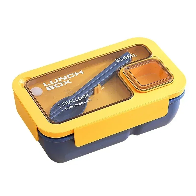 Color: green - Portable Lunch Box Lunch Bags for Children School Office Bento Box with Tableware Thermal Bag Complete Kit Microwavable Heating