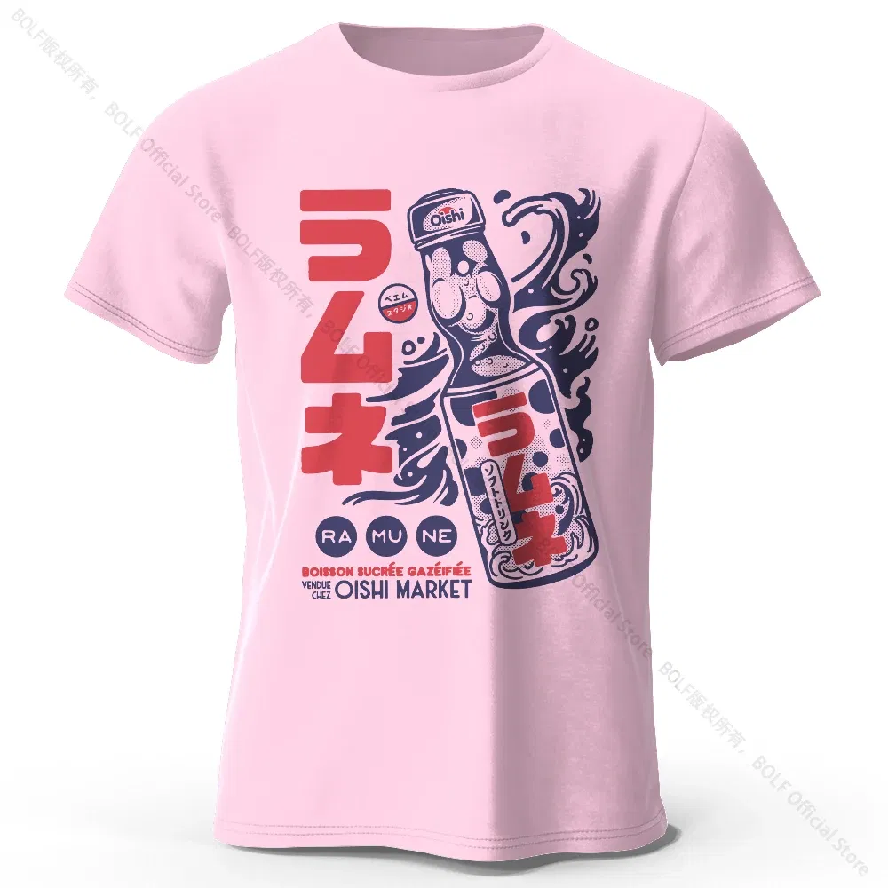 Color: Pink, Size: L - Men's Anime Character Printed 100% Cotton T-Shirt, Soft Fabric Round Neck Short Sleeve Tee, Unisex Harajuku