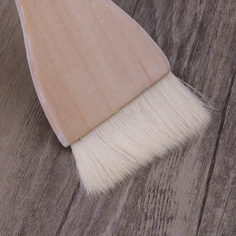 Color: Red - Goat Hair Paint Brush Ceramic Pottery Painting with Handle Drawing Brush for Teacher Students Painting Course Teaching