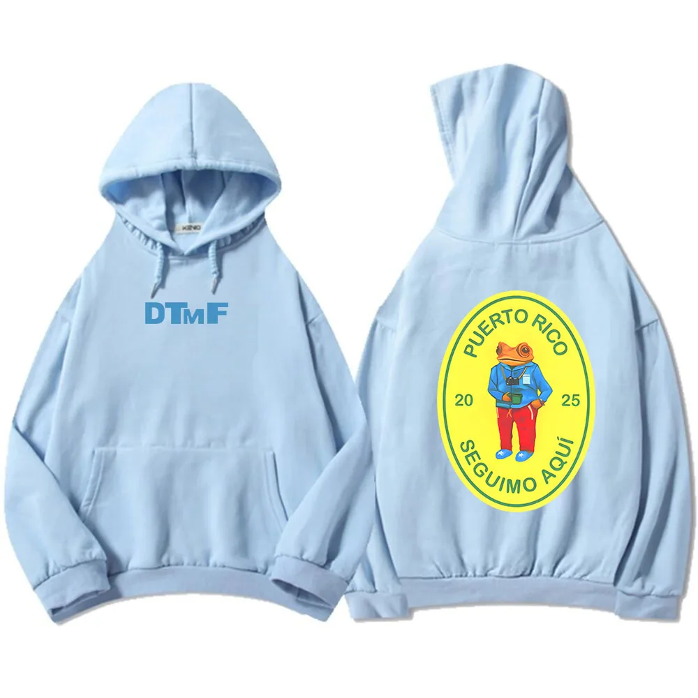 Color: Burgundy, Size: S - DTMF Deb? Tirar Más Fotos 2025 New Album Hoodies Bad Bunny Singer Printing Sweatshirts Men Women Clothing Sudaderas Hombre Male