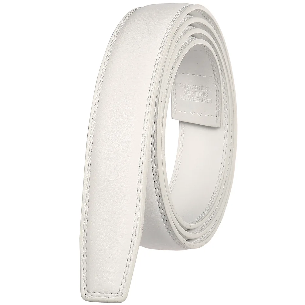 Color: green, Belt Length: 100cm - 90-130cm Brand No Buckle 3.0cm Wide Genuine Leather Automatic Belt Body Strap Without Buckle Belts Men Good Quality No Holes