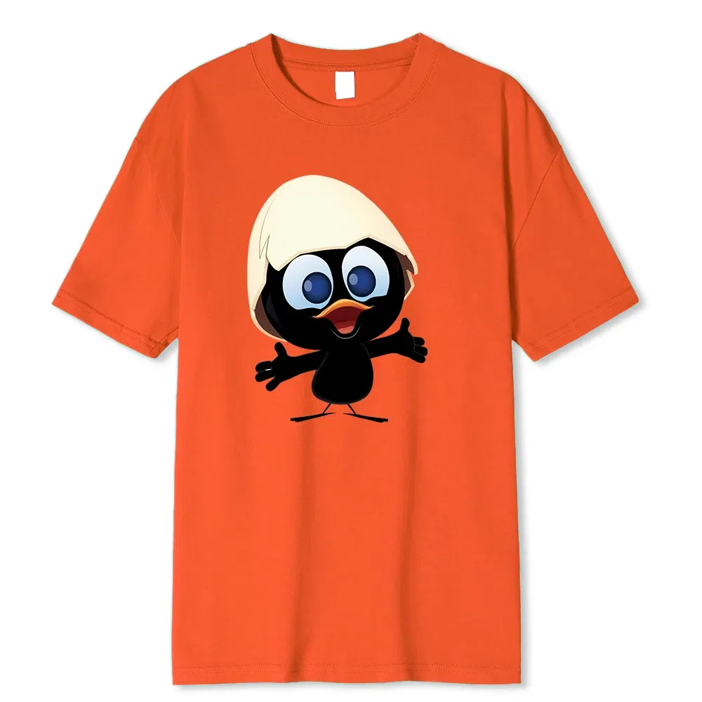 Color: SKY BLUE, Size: XXXL - Sunlight T Shirt Big Size Men Calimero Cartoon pattern Men T Shirt Painted Funny Tshirt Men T Shirt