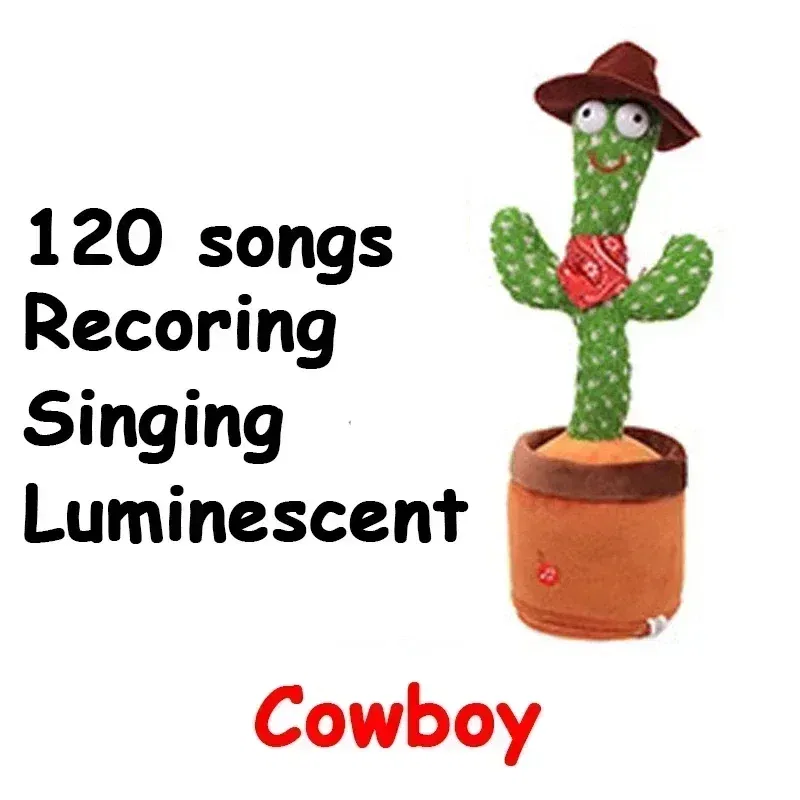 Color: GRAY - Sunshine Cactu Children's Electronic Plush Toy Dancing and Talking Cactu Children's Birthday Party Christmas Gift with 120 Songs