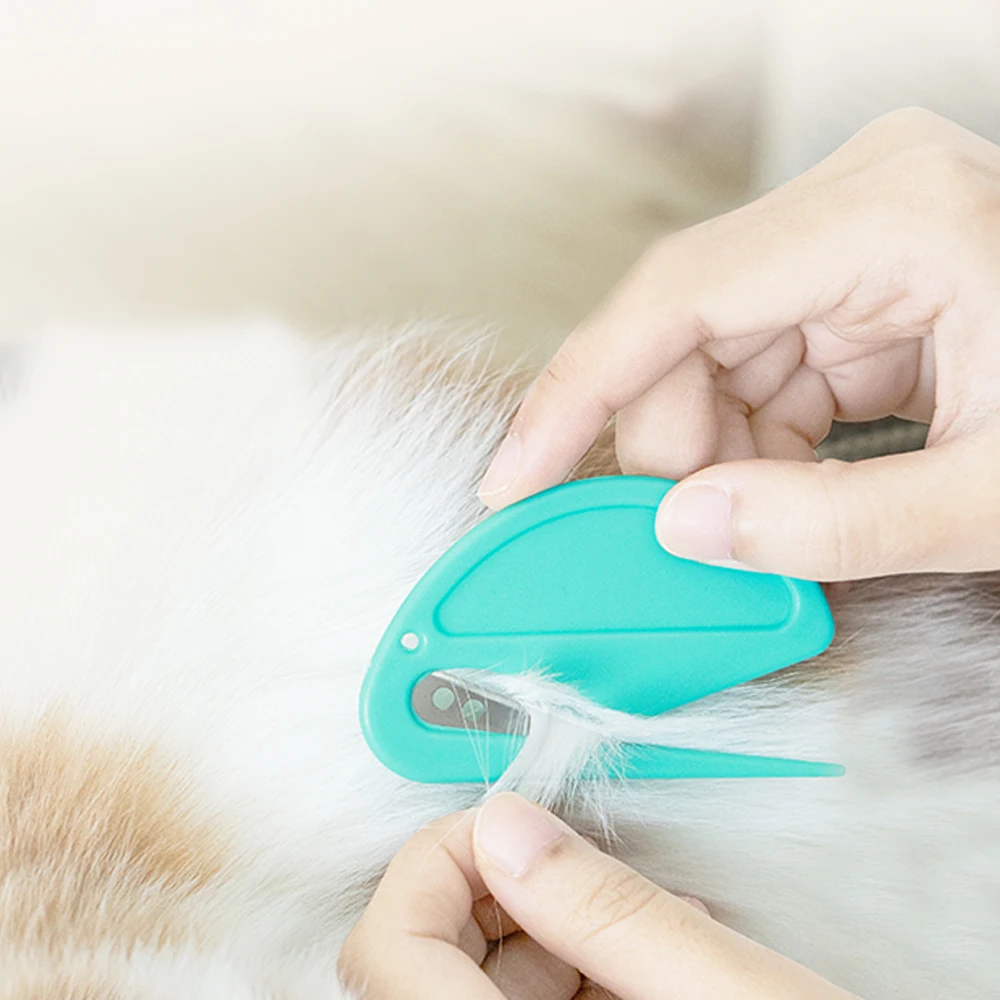 Color: Yellow, Size: S - Grooming Pet Hair Knot  Knife Trim Shedding Dog Unknot Stainless Effectively Safe Cat Accessories