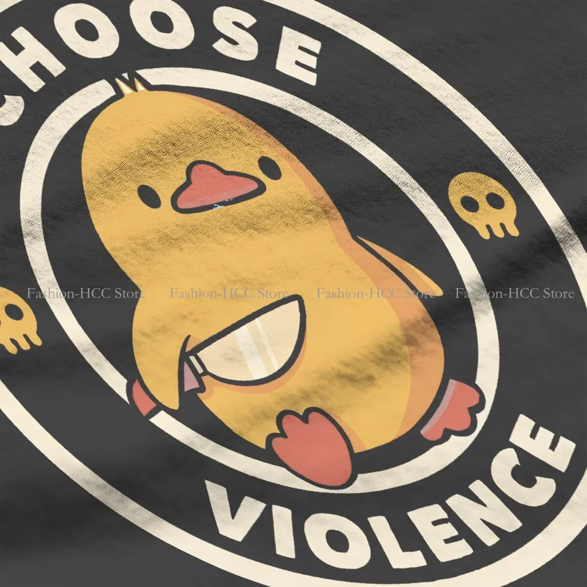 Color: black, Size: XXL - I Choose Violence Funny Duck Polyester TShirts By Tobe Fonseca Personalize Homme T Shirt Funny Tops