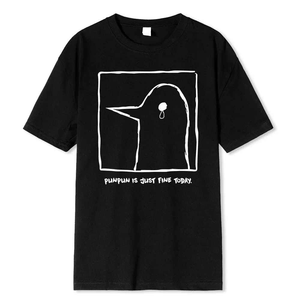 Color: SKY BLUE, Size: M - Oyasumi PunPun Modal Print T-Shirts Funny Anime Streetwear Camisetas Men Women Short-sleev Fashion Harajuku Cartoon Tee Shirt