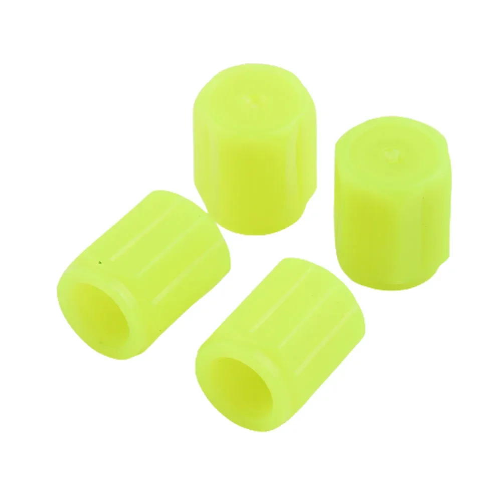 Color: MULTI, Ships From: CHINA - 4 PCS/Set Valve Covers Yellow Blue High-quality Luminous Bike Tire Valve Stem Cap Car Tire Valve Cap Orange Pink