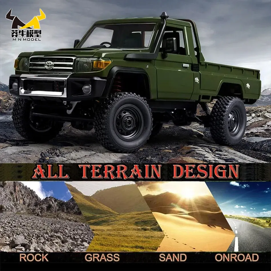 Color: Chocolate - MN MODEL 1/12 4x4 2.4G Remote Control Climbing Car Professional LC79 Truck Off-road Vehicle Rock Crawler All Terrain Pickup Toy