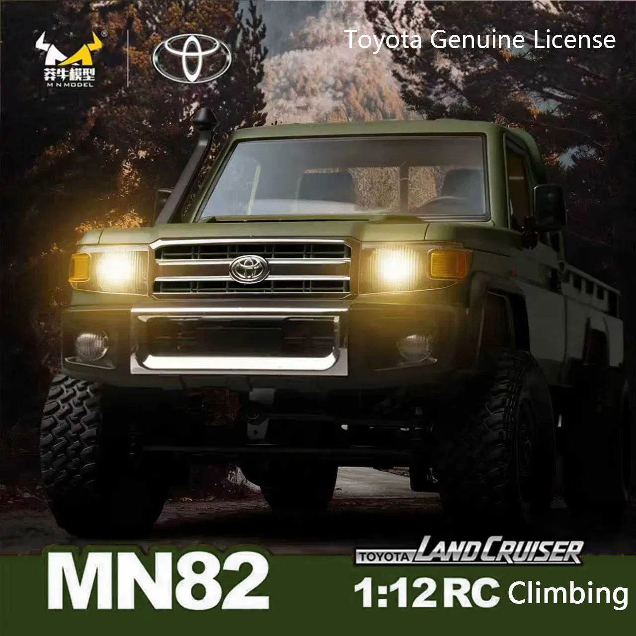 Color: Chocolate - MN MODEL 1/12 4x4 2.4G Remote Control Climbing Car Professional LC79 Truck Off-road Vehicle Rock Crawler All Terrain Pickup Toy