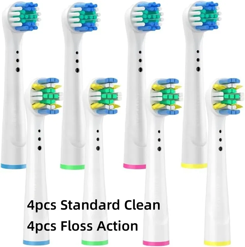 Color: PURPLE - Toothbrush Replacement Heads Refill for Oral B Electric Toothbrush Pro1000 Pro 3000 Pro5000 Pro7000 Vitality Floss Action