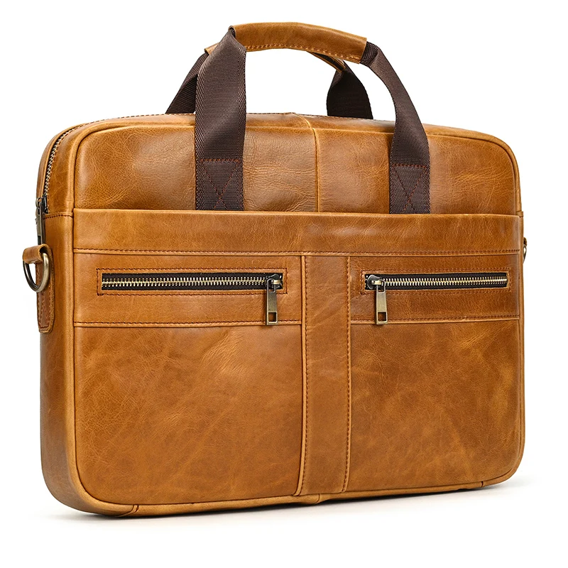 Color: Blue, Ships From: CHINA - Newsbirds Leather Men Briefcase Doctor Layer Business Man Laptop Bag 15 6 inches Genuine Leather Computer Bags Men Male Tote Bag