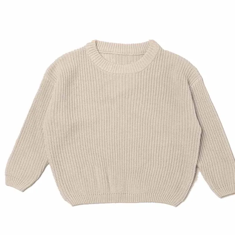 Color: Beige, Size: XS, Age Range: 0-3M - Personalized sweaters for cherished babies.Celebrate your little one's name with unique, custom-made thick knitted sweaters