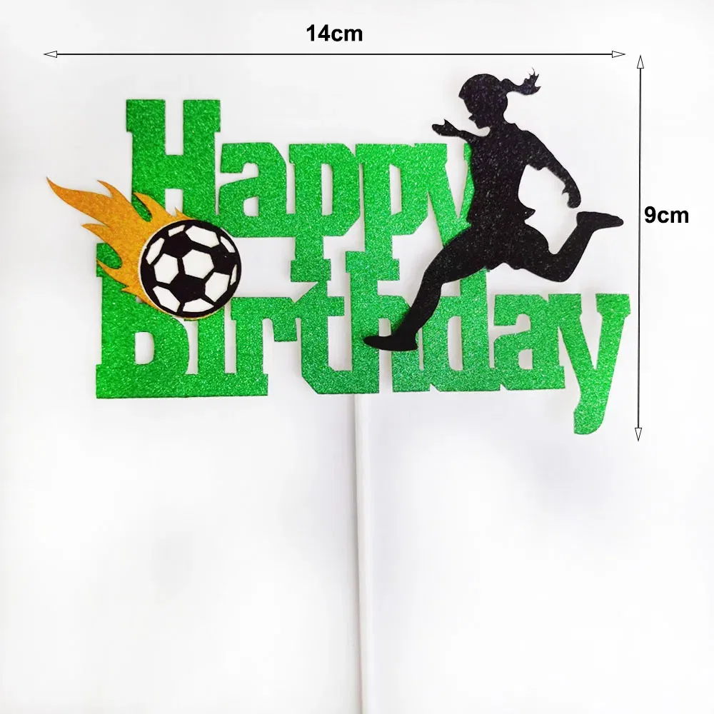 Color: DARK GRAY - Soccer Cake Decorations Soccer Birthday Party Supplies Soccer Ball Cupcake Topper