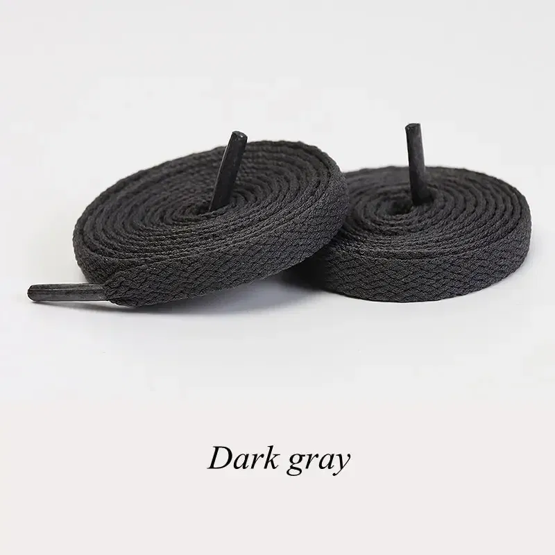 Color: Dark Grey, Ships From: CHINA, Length: 120cm - 1pair Classic Shoe Laces Flat Shoelaces Fit Fashion Solid Sports Shoelace Casual Unisex Shoe Strings Shoe Accessories