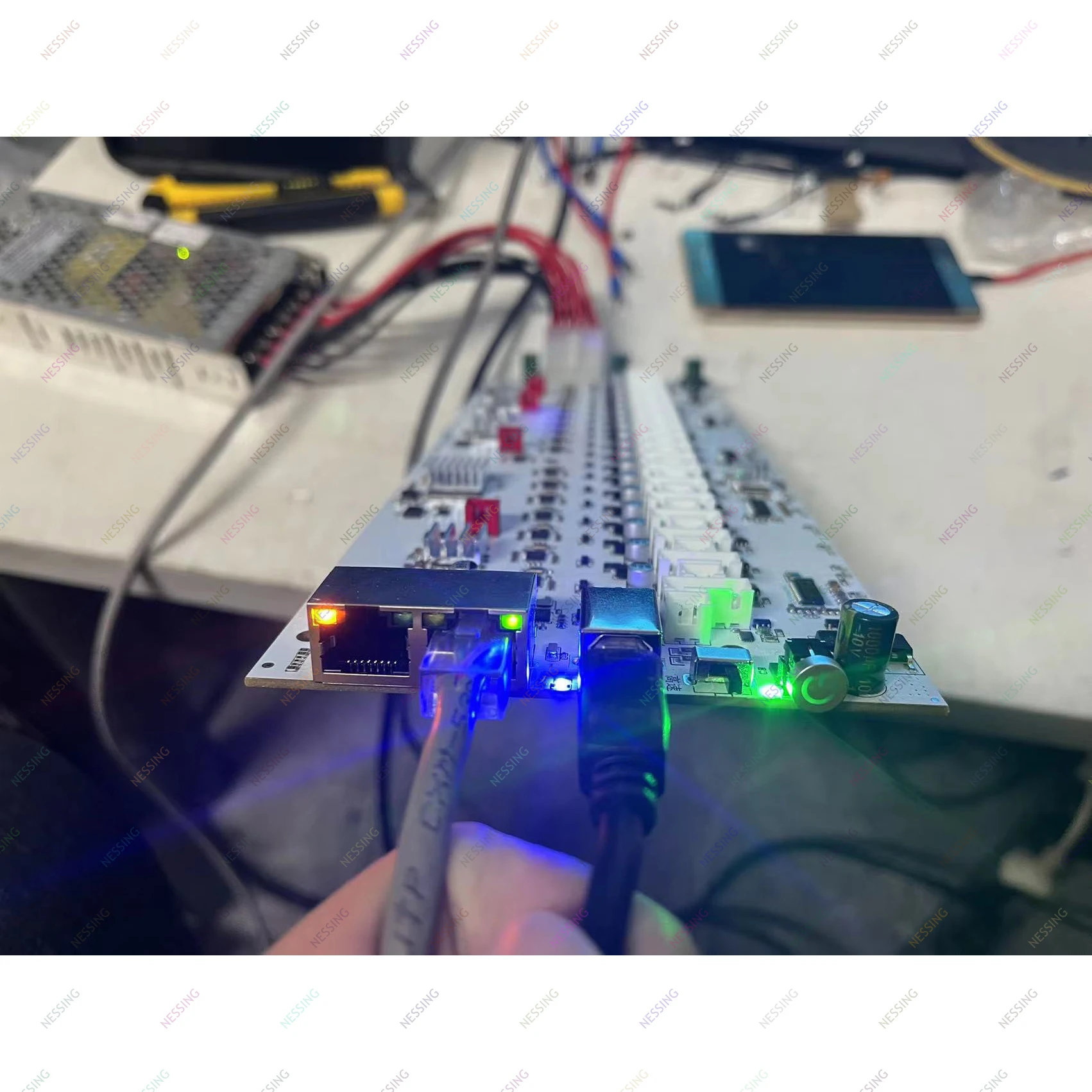 Color: Transparent - Mobile Phone Group Control Equipment Motherboard Ethernet OTG USB Connection Independent Switch Smartphone USB Farm Mainboard