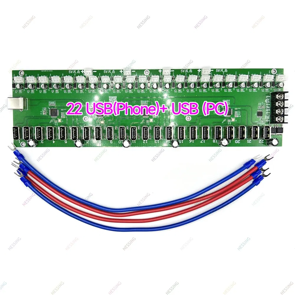 Color: Transparent - Mobile Phone Group Control Equipment Motherboard Ethernet OTG USB Connection Independent Switch Smartphone USB Farm Mainboard