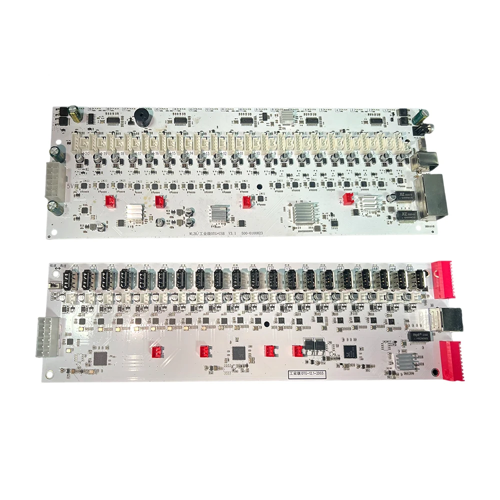 Color: Transparent - Mobile Phone Group Control Equipment Motherboard Ethernet OTG USB Connection Independent Switch Smartphone USB Farm Mainboard