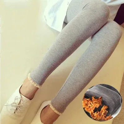 Color: Beige, Maternity Size: M - Winter Pregnant Women Black Leggings for Maternity Warm Soft Velvet Pants Pregnancy Inner Wool Clothes Ropa Mujer Embarazada