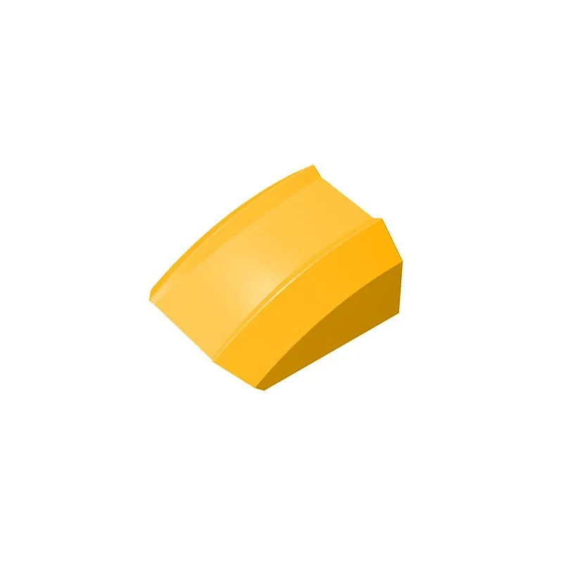 Color: Yellow - Gobricks GDS-1015 Slope, Curved 2 x 2 Lip compatible 30602 47904 pieces of children's DIY