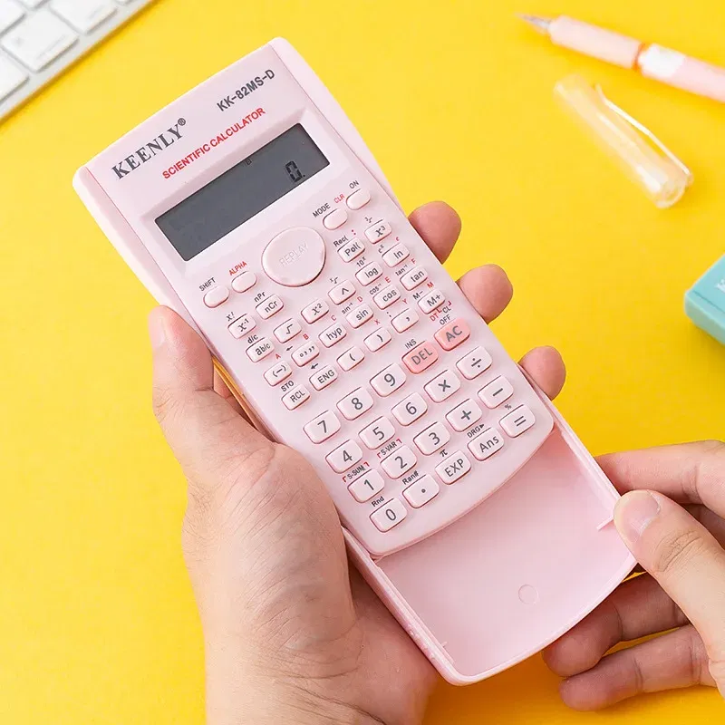 Color: Yellow - Multifunctional Scientific Calculator Student Simple Portable Big Screen Function Calculator Stationery School Office Supplies