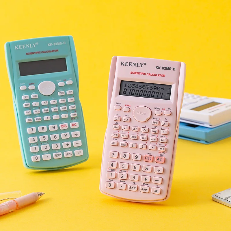 Color: Yellow - Multifunctional Scientific Calculator Student Simple Portable Big Screen Function Calculator Stationery School Office Supplies
