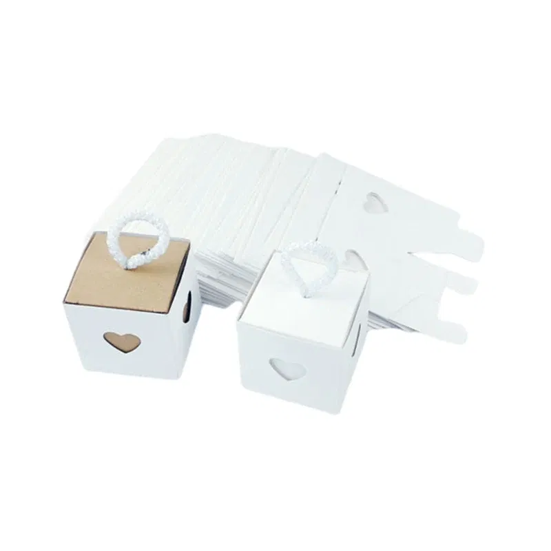 Color: Olive, Gift Box Size: 5x5x5cm, Ships From: CHINA, Gift Bag Size: 9x12cm - 25/50Pcs Kraft Paper Gift Box Square Heart Wedding Favor Candy Box With Rope Hand Packaging Bags Wedding Birthday Party Supplies