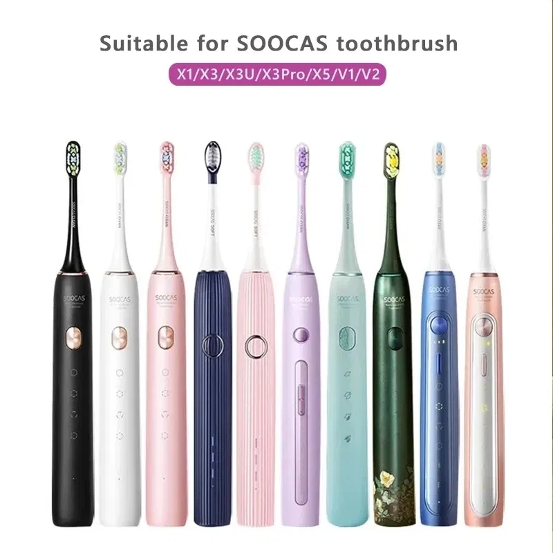 Color: Gold - Replacement Brush Head For Xiaomi Electric Sonic Toothbrush Soocas X5 X3 X1 X3U SOOCARE Soft Dupont Bristle Replaceable Heads