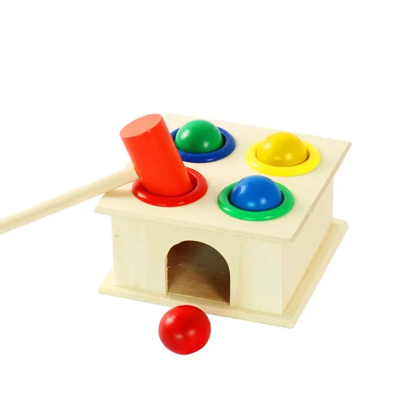 Color: MAROON - Baby Wooden Puzzles Montessori Toys 1 2 Years Toddler Toys Hand Grab Board Alphabet Number Cognition Learning Educational Toys