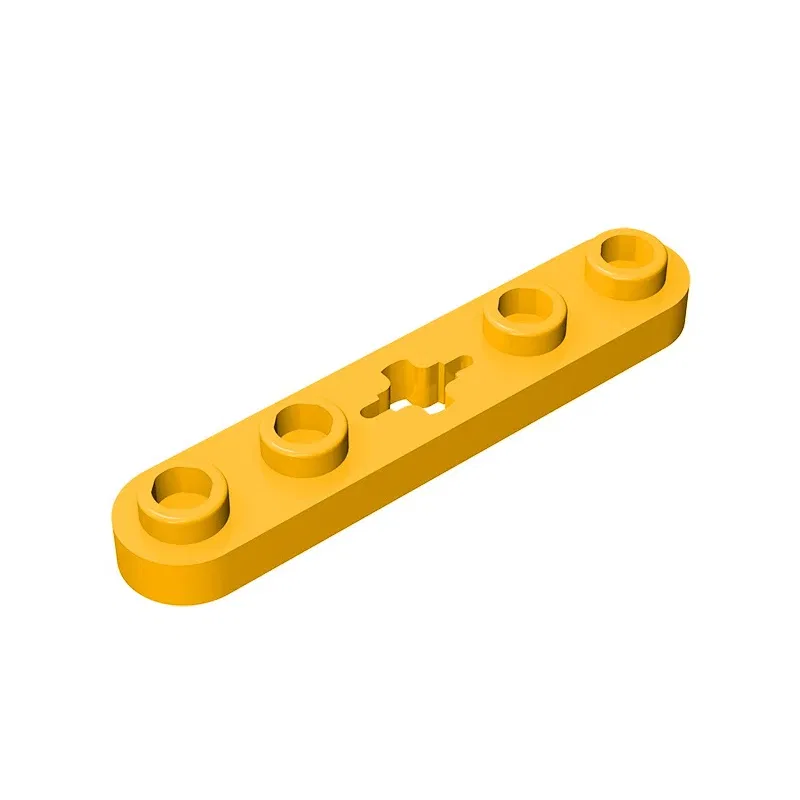 Color: light yellow - Gobricks GDS-900 Plate 2 x 4 Technical, Plate 1 x 5 with Smooth Ends, 4 Studs and Center Axle Hole compatible with lego 32124