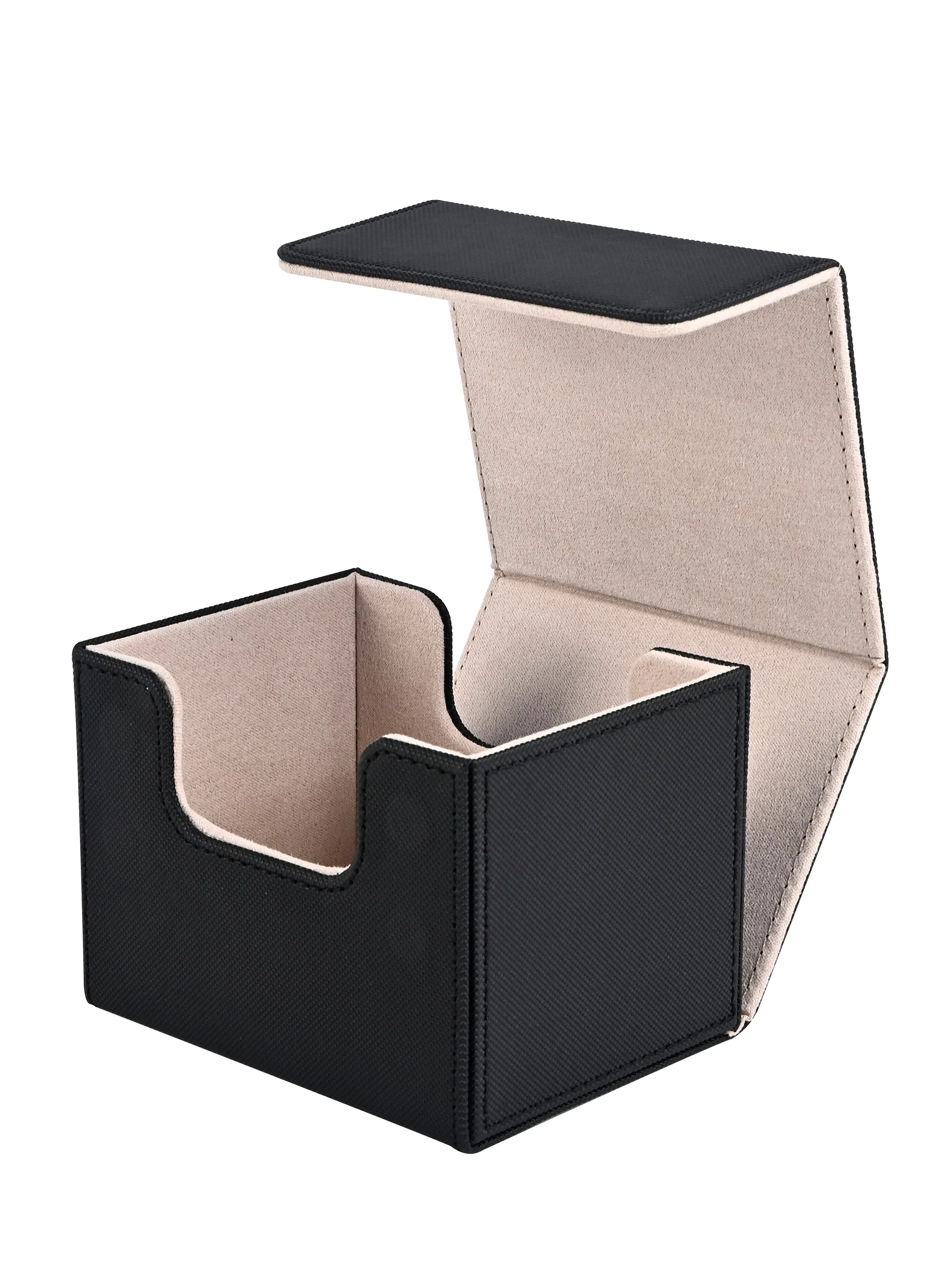 Color: Gold - Card Deck Box , Card Storage Box Fits 100 single  Sleeved Cards, PU Leather Strong Magnet Card Deck Case for TCG Cards