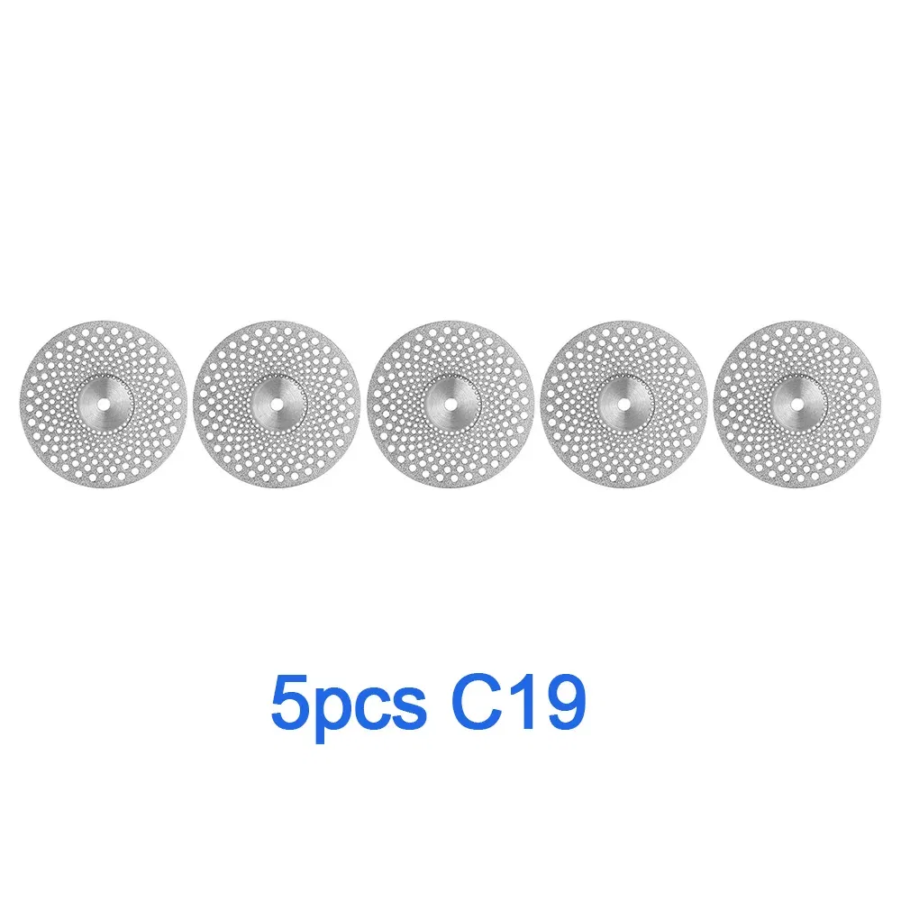 Color: Light Red - 5 Pcs Dental Lab 0.20mm Ultra-thin Diamond Cutting Disc Double Sided Disk For Separating Polishing Ceramic Crown Plaster
