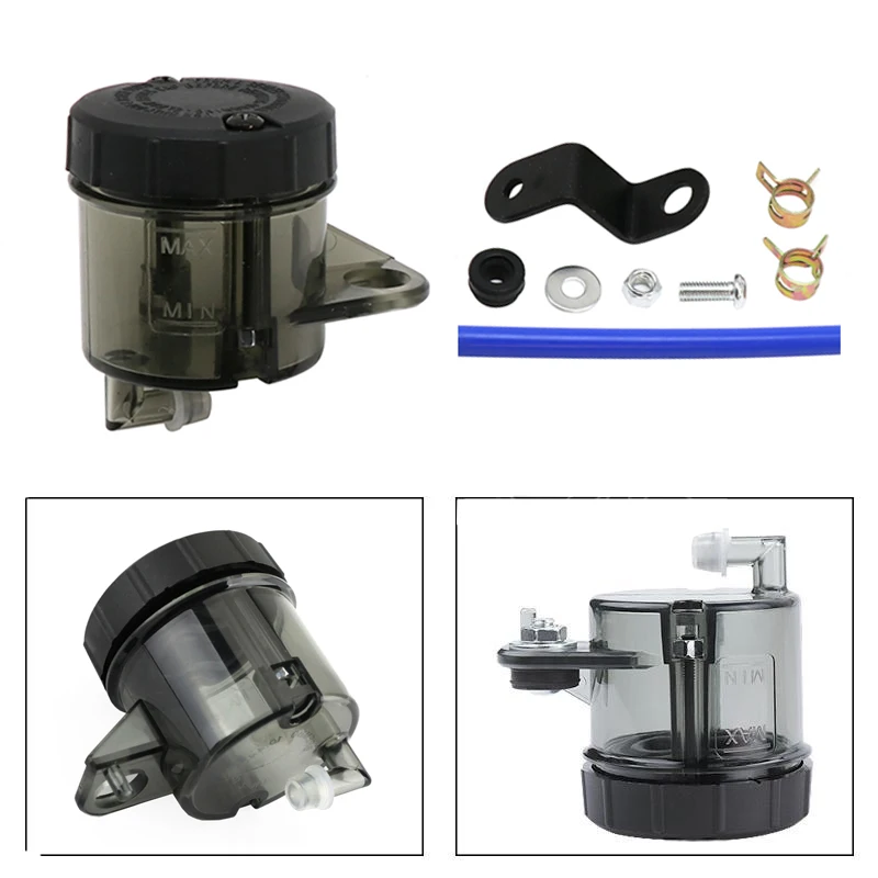 Color: WHITE - Universal Motorcycle Lever Brake Oil Tank Foot Brake Master Cylinder Oil Cup Fluid Bottle Reservoir Dirt Bike Scooter Pitbike