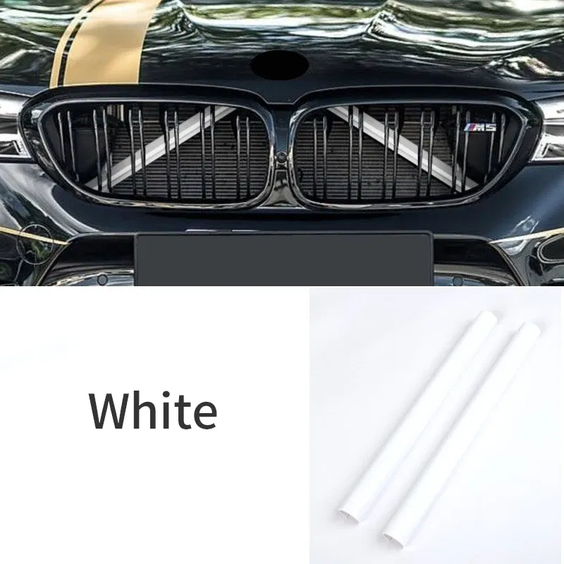 Color Name: Yellow - For BMW 5 6 7 Series F10 F11 F12 F13 F18 F01 F02 F03 F04 F06 F07 X1 F48 X2 F39 Car Front Grille Trim Strips Cover Accessories