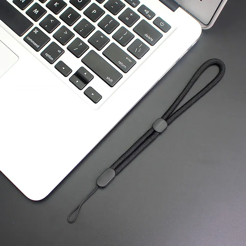 Color: black - Adjustable Hand Wrist Lanyard Strap String for Mobile Phone Keys Keychains USB Flash Drives U Disk Camera Anti-lost Lanyard