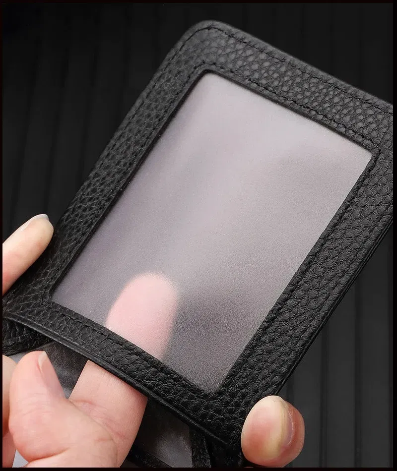 Color: Coffee, Ships From: CHINA - Genuine Leather Driver's License ID Card Holder Wallet Male and Female Credit Card Bag Large Capacity Card Case ID Bag
