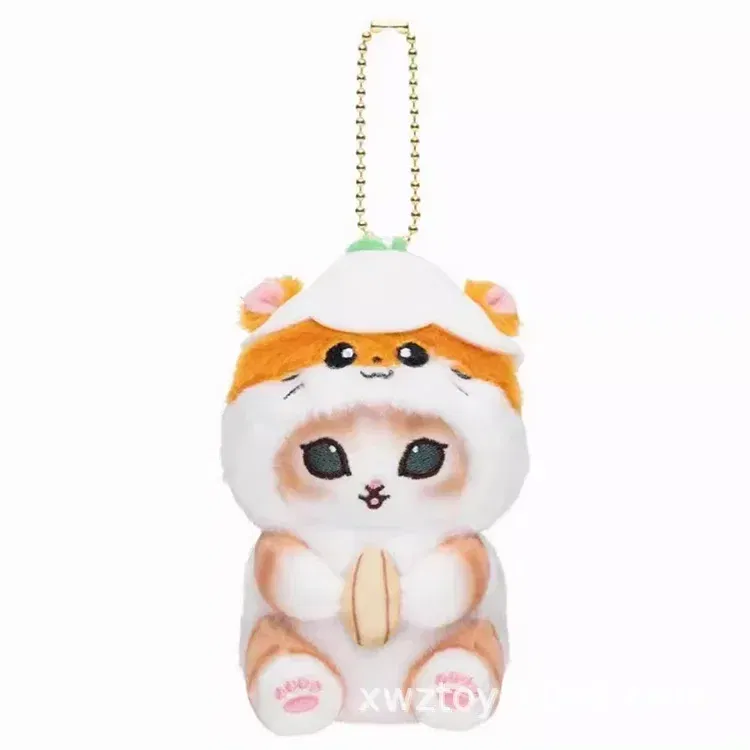 Color: SKY BLUE - Hot Kawaii Plush Keychain Pendant Cartoon Mofusand Shark Cat Cross-Dressing Hello Kitty Kuromi Doll Stuff Backpack Decor Toys