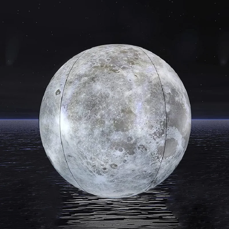 PVC40cm moon filled led16 color remote control light ball outdoor swimming pool layout inflatable floating ball beach ball