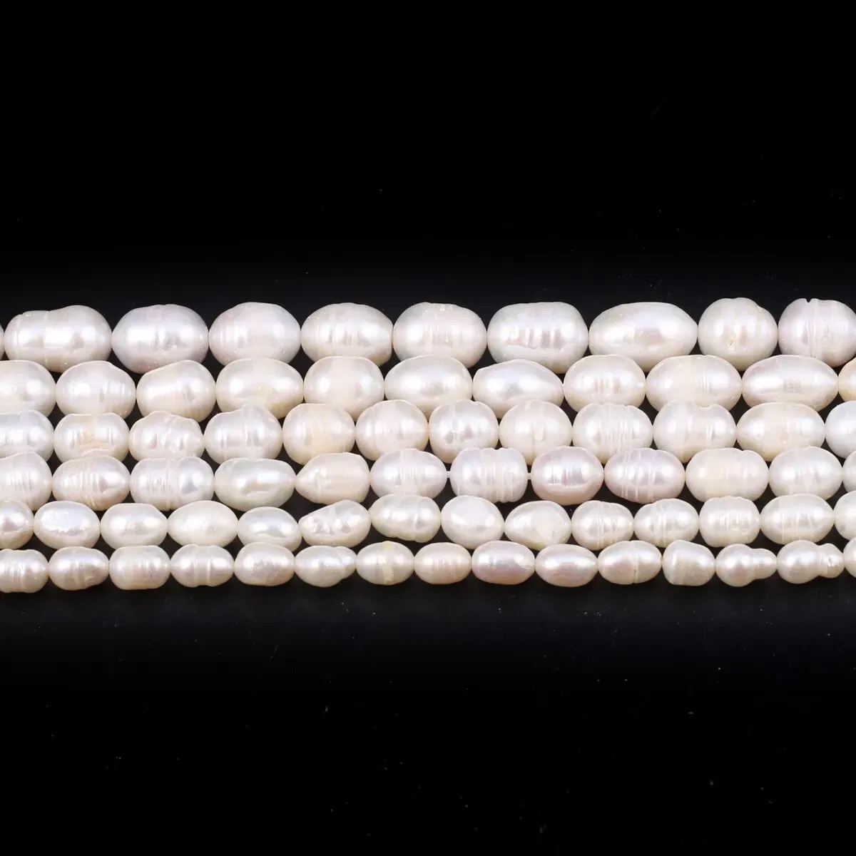 Color: WHITE, Item Diameter: 11mm - Rice Beads A Quality Natural Freshwater Pearls 5-6mm Loose Spacer Beads for Jewelry Making Supplies DIY Women Necklace Bracelet