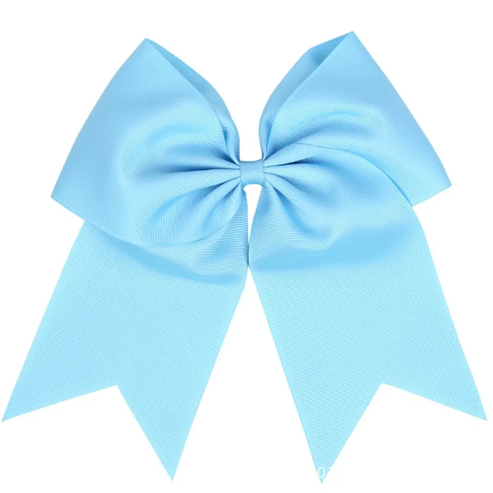 Color: Army Green - 18*19 CM Lovely Dovetail Ribbon Bowknot Baby Hair Rope Solid Color Handmade Bows Elastic Hairband Ponytail Headwear Kids Gifts