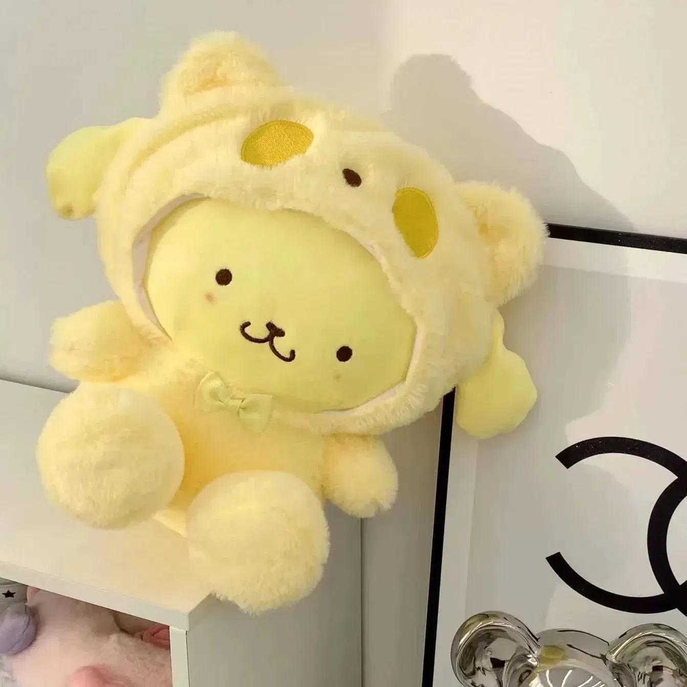 Color: Yellow - Sanrio Kuromi Plush Toy30cm Cinnamoroll Melody Stuffed Doll Comfortable And Soft Plush Toy Valentine's Day Child Birthday Gift