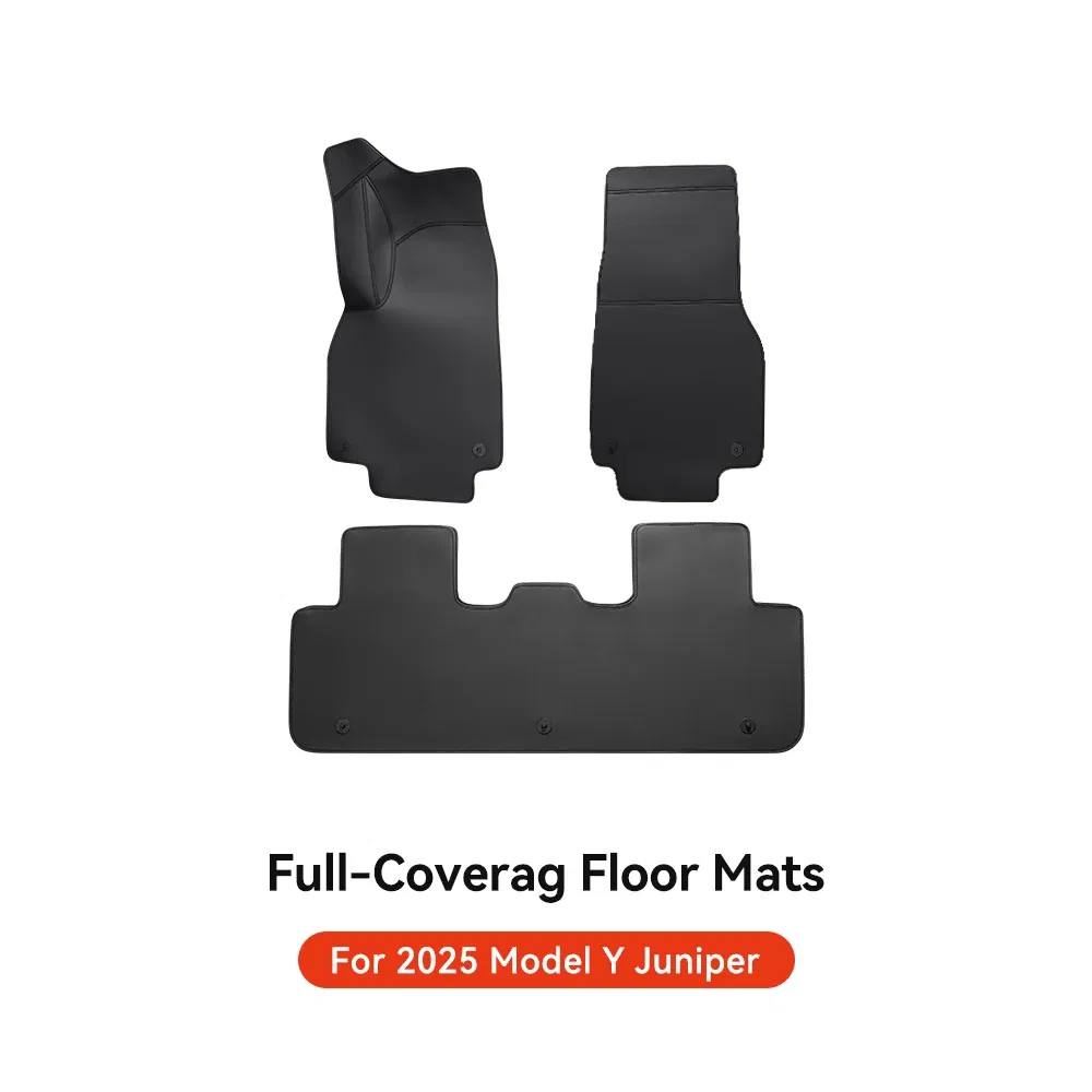 Color Name: Blue, Ships From: CHINA - YZ For Tesla Model Y Juniper 2025 New Leather Trunk Mats Fully Surrounded Waterproof Non-Slip Liner Custom Floor Mat Accessories