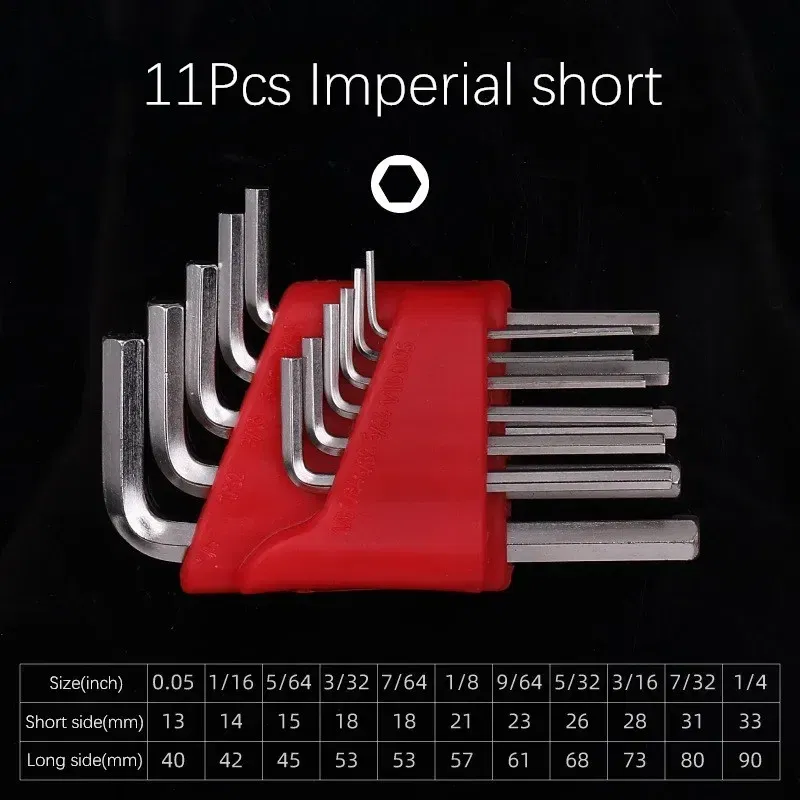 Color: PURPLE - 5/8/11 Pcs Metric Allen Wrench Set Inch Wrench L Wrench Keys Size Allen Key Short Arm Vehicle Repair Tool Set Home Hand Tools