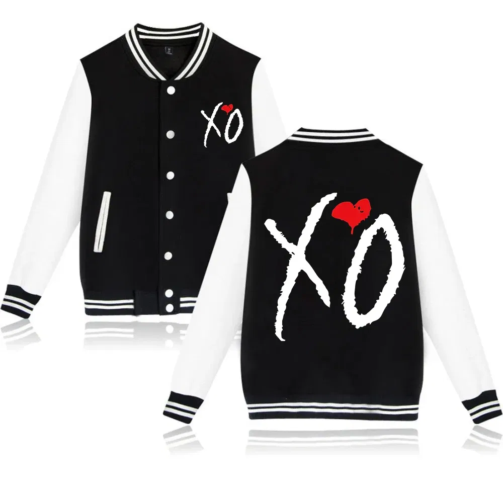 Color: Blue, Size: L - The Weeknd XO Jacket Hoodie The Weeknd The Host Music Sweatshirt Long Sleeve Baseball Uniform Clothes Unisex